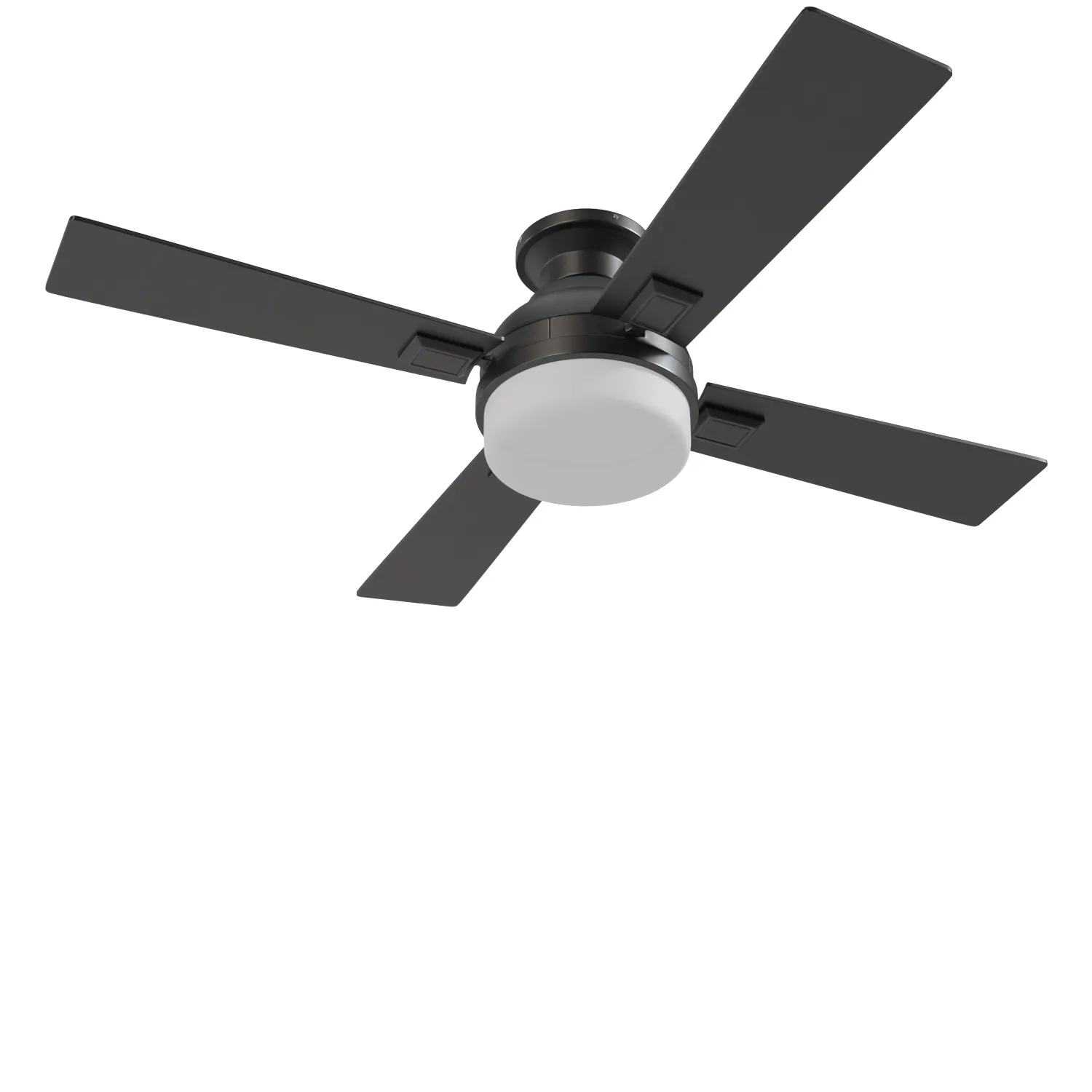 52 Inch Kyrra Matte Black Remote Control Ceiling Fan PBR 3D Model_06